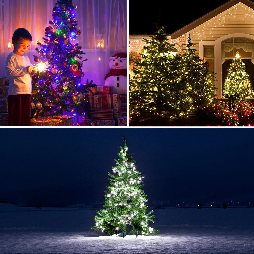 Green Environmentally Materials Outdoor LED Solar Lawn Lamp 10/20/50/100m Fairy Garden Lights For Squares Parks Christmas Decor