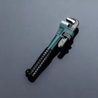 8/10/12/14 Inch Heavy-Duty Steel Pipe Wrench Set, Adjustable Straight Plumbing Wrench with Soft Grip Handle