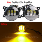 2 Pieces 90MM Round Angel Eye LED Fog Light For Suzuki Jimny 1998-2017 30W H11 Adjustable Car Front Fog Daytime Running Lamp DRL