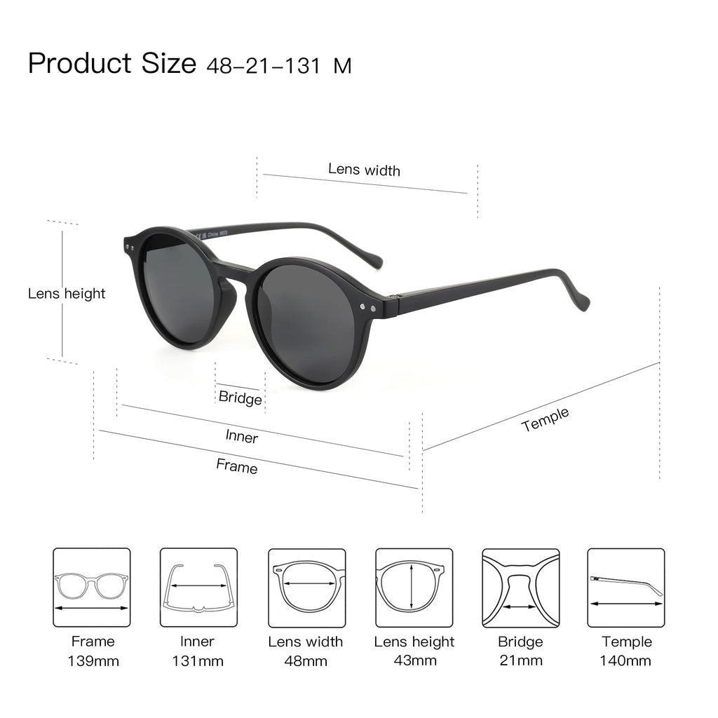 ZENOTTIC Retro Polarized Sunglasses 2023 2024 Men Women Vintage Small Round Frame Sun Glasses Polarized Lens UV400 Goggles Shade