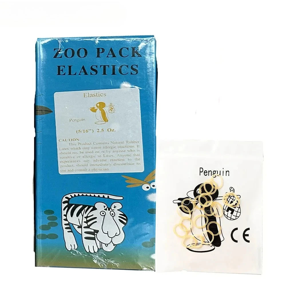 5000Pcs Dental Rubber Bands Orthodontic Ligation O-Ring For Teeth Braces Elastics Traction Rings Zoo Pack 2.5/3.5//4.5/5.0/6.5OZ