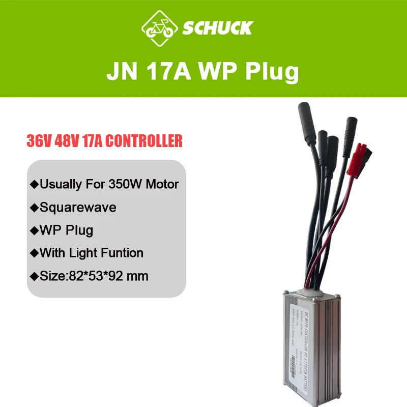 JN Ebike Controller 36V 48V 15A 17A 22A 25A 30A 35A Control System with 6 9 12 Mosfets for Electric Scooter Conversion Parts