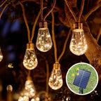 15/10 Bulbs Solar Outdoor String Lights, Fairy String Lights, 8 Modes Courtyards Gardens, Parties, Camping Christmas Decorations