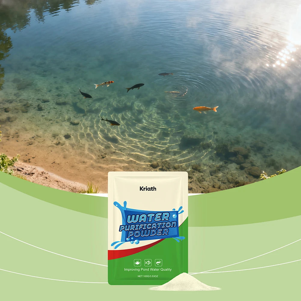 Natural Algae Control Pond Treatments Fish Safe Effectively Eliminates Algae & Reduces Sludge. Sparkling Water Reflection