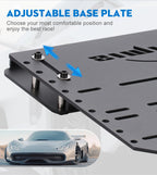 SimRuito Universal Adjustable Sim Racing Pedals Mounting Plate 7075 Aluminum for G29 G920 T300RS Cockpit Floor 3 Pedals