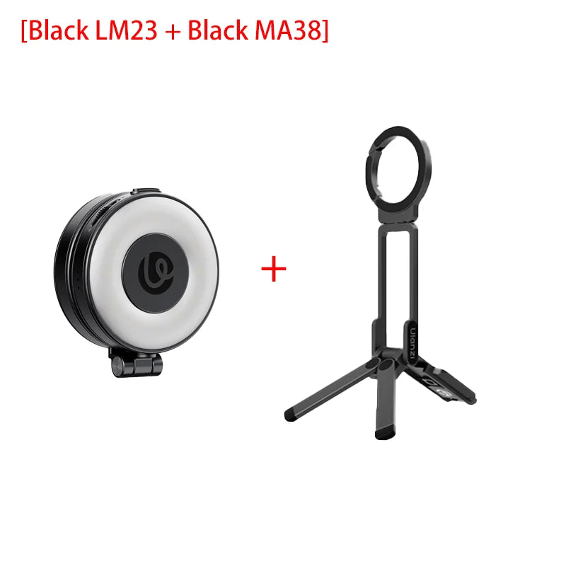 Ulanzi LM23 Magsafe Pocket LED Light Foldable Video Light 360 Adjustable 2500-8500K Bi-color for Iphone 17 16 Android Phone Live