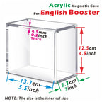 Choose Your Size – 5mm Acrylic Stackable Display Case for Booster Box or Elite Trainer Box (ETB), Clear Magnetic Closure Box for