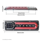2Pcs LED taillights turn signals brake lights and reversing lights suitable for trucks buses tractors lorries pickups and RVs