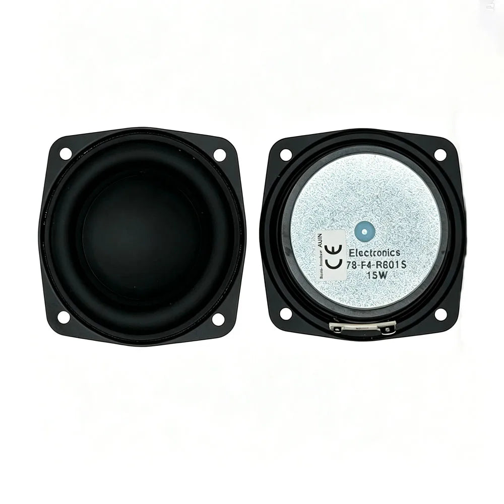 2 Pcs 3 Inch 78MM Subwoofer Speaker 4 Ohm 15W Bass Audio Square Woofer DIY Bookshelf Loudspeaker Home Theater Sound Music