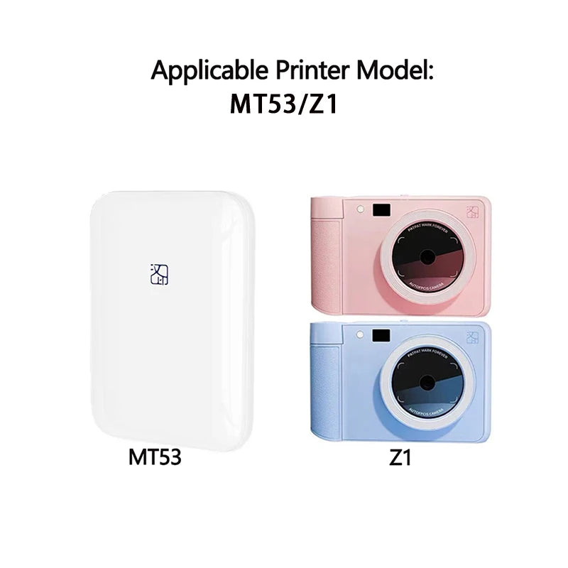 10pcs/20pcs MT53 / Z1 Photo Sublimation Paper Zink Original Photo Paper, 2x3-inch Photo Paper, High Adhesive Backing Adhesive