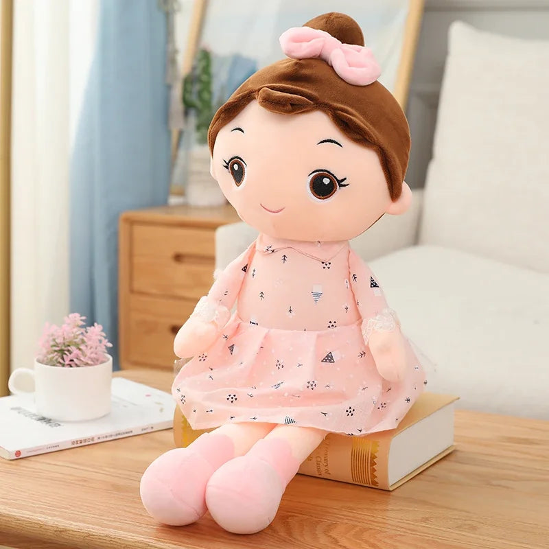 Angel Girl Plush Doll Stuffed Toy with Dress, Blue/Pink/Purple, 45/60/70cm