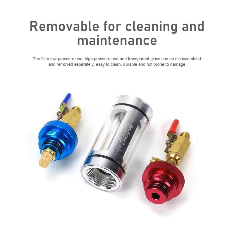 Automotive Air Conditioning Compressor Oil Filter And Refrigerant Oil Analyzer Filler Purifier for Cooling System Maintenance