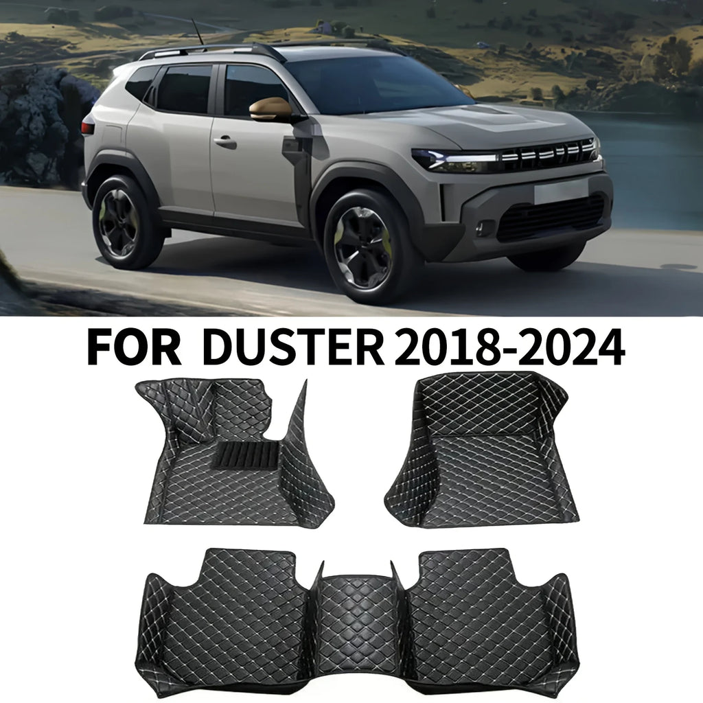 Custom Fit Car Floor Mats for Dacia Duster 2018-2024, Easy Clean Interior Set