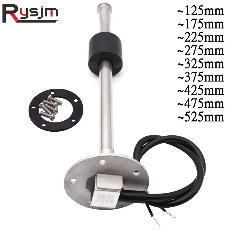 Custom 125/175/225/275/325/375/425mm Fuel Level Gauge Sensor Fuel Sender Unit Fit fuel gauges water level meter 0-190/240-33ohm