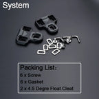 Pedals Cleats Road Cycling Cleats 4.5 Degree Floating Self-locking Bicycle Cleat Pedal Clip Plate Cycling Parts Bike Accessories