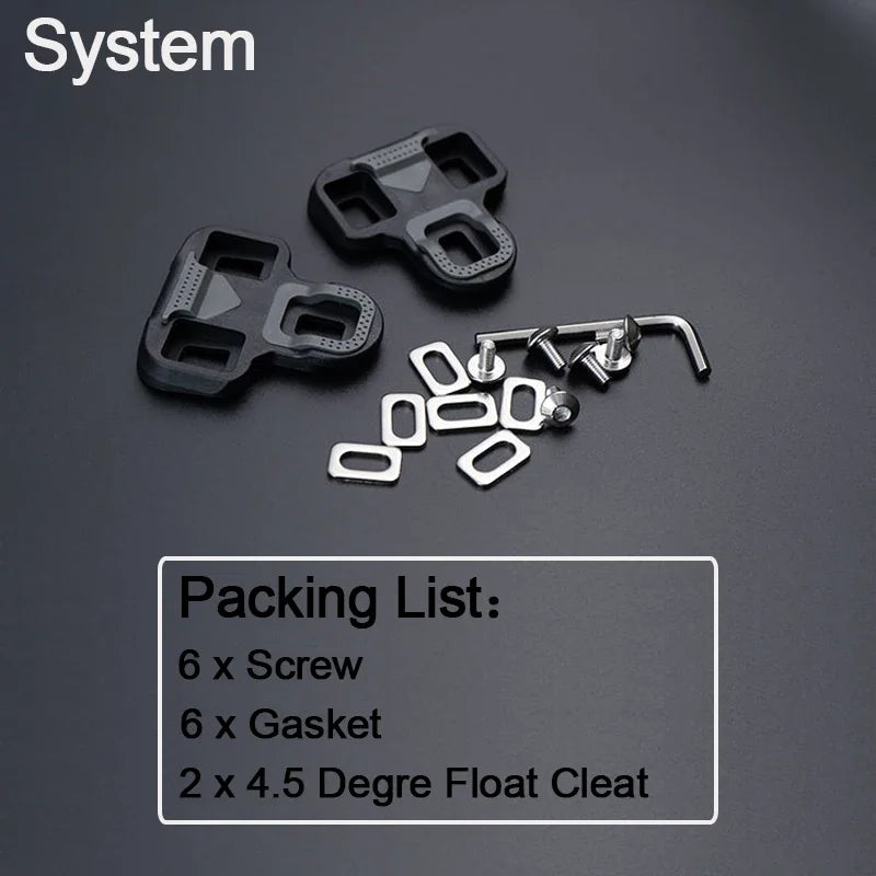 Pedals Cleats Road Cycling Cleats 4.5 Degree Floating Self-locking Bicycle Cleat Pedal Clip Plate Cycling Parts Bike Accessories