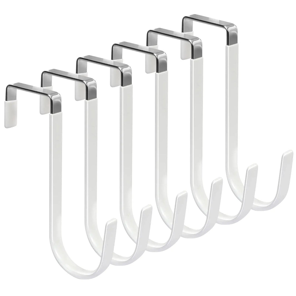 Door Hangers Hooks with Rubber Organizer Hooks for Living Room, Bathroom, Bedroom, Kitchen Hanging Clothes, Towels, Hats, Coats