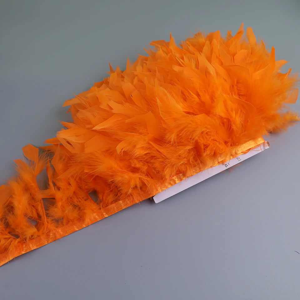 10-15cm Marabou Feathers Trim DIY Wedding Turkey Feather Ribbon Crafts Sewing Clothing Party Plume Handmade Home Decor