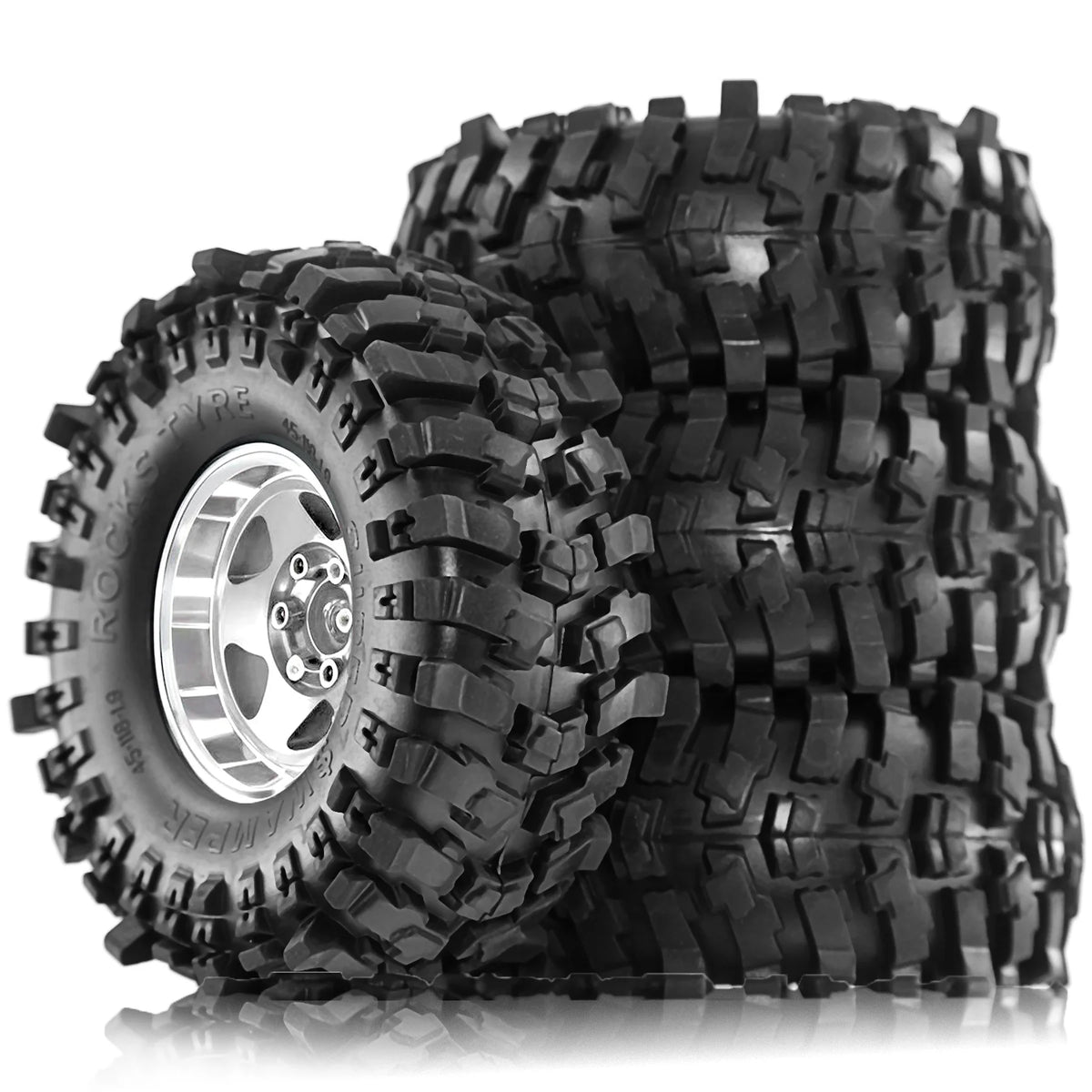 4pcs 1.9 in Wheel Tires for 1/10 TRX4 TRX6 SCX10 SCX10 II 90046 SCX10 III AXI03007 Gen7/8 D90 VS4-10 RC Crawler Car