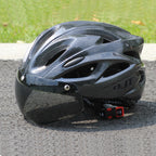 PJT Ultra-Light Magnetic Goggles Bicycle Helmet Lightweight PC Shell & EPS Foam Construction Cycling Helmet MTB Bike Helmet