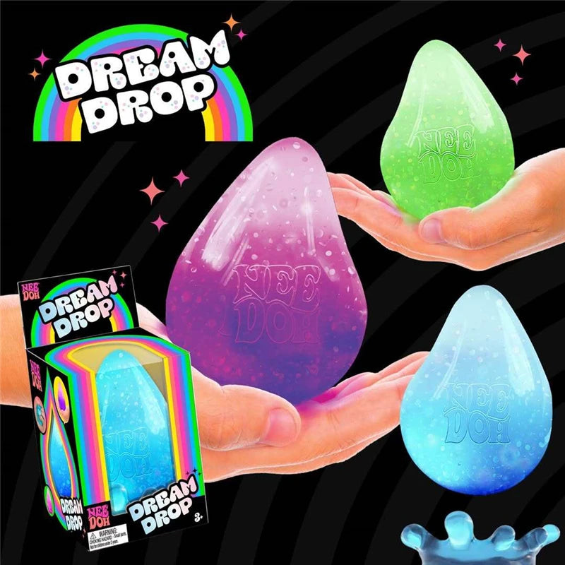 NeeDoh Dream Drop slow rebound squishy squeeze toy, drip style, 1pc (color options)