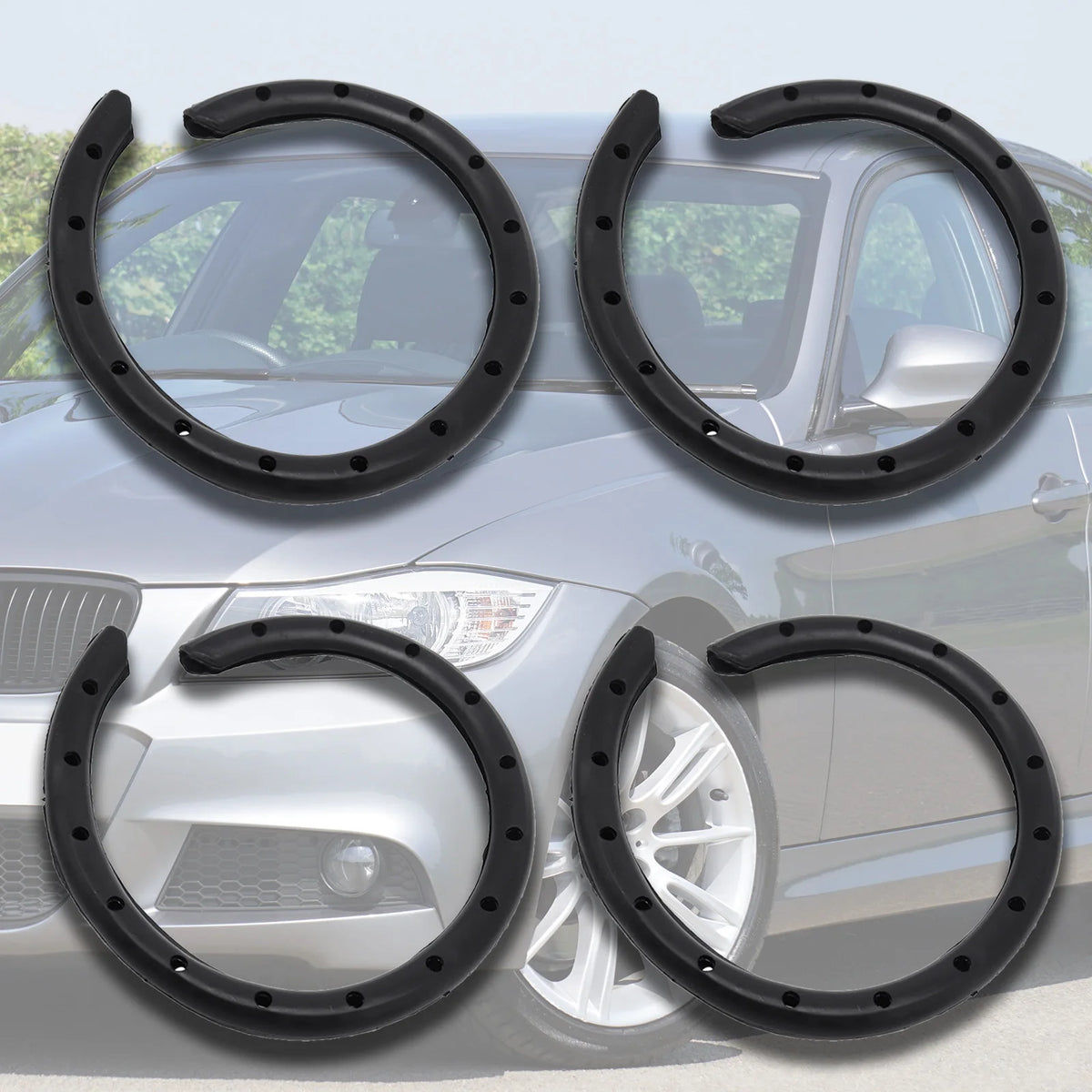4pcs Universal Coil Spring Rubber Car Trunk Caravan Towing Spacers Rear Suspension Assisters Kit Noise Reducer Sleeve Replace