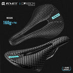 RYET 3D Printed Bike Carbon Saddle 140mm 142mm Super Light Road MTB Racing EVA Saddles Bicycle Seat Cushion Cycling Seating Part