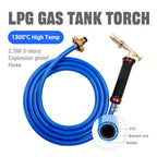 High Temperature Welding Torch 1300℃ with Propane Gas System - Copper Silver Aluminum Soldering Tool for Metal Melting Work