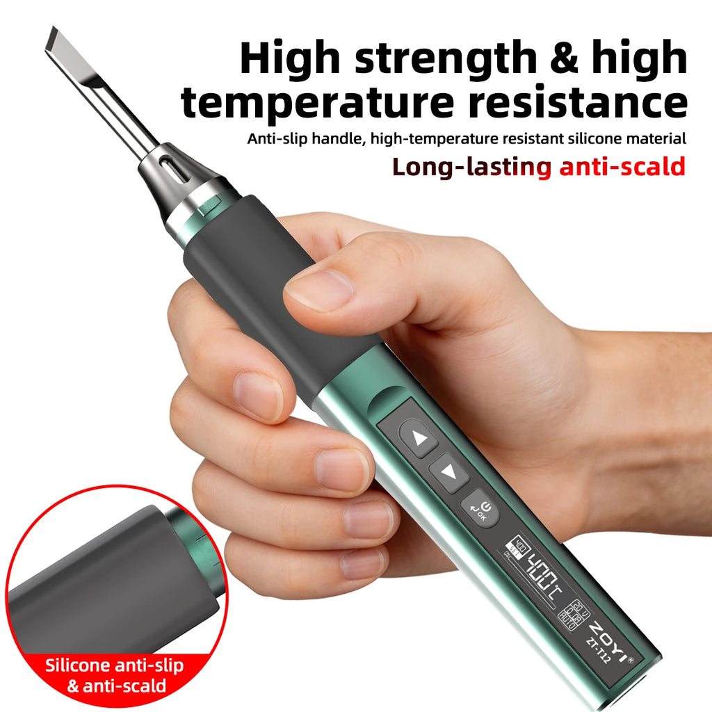 ZOYI T12 100W Smart Temperature Control Soldering Iron, USB Fast Charge, 1pc