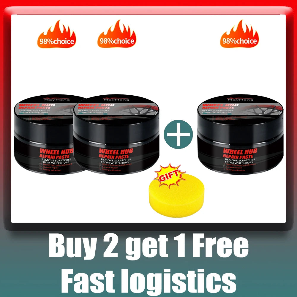 Car Wheel Rim Scratch Repair Paste, Aluminum Alloy Rim Touch-Up Paint, 1 Bottle