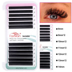 10 Case Easy Fanning Eyelash Extensions Faux mink Flare Soft Eye Lashes Russian Volume Eyelash Extensions Cilia Silk Lashes