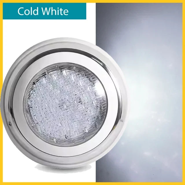 LED Swimming Pool Lamp AC12V Stainless Steel IP68 12W 18W 25W 35W 54W Underwater Remote Control RGB Lamps Blue/Warm white/ White