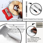 29-70 pcs Drawing Set Sketching Kit - Art Supplies,for Adults Artists with 3-Color Sketchbook,Graphite,Pastel,Charcoal Pencils