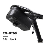 CXWXC TPU Bicycle Saddle Bag 0.6L Self Locking Knob Tail Bag Portable BOA Cycling Bag Waterproof Thick Hardened Mini Bike Bags
