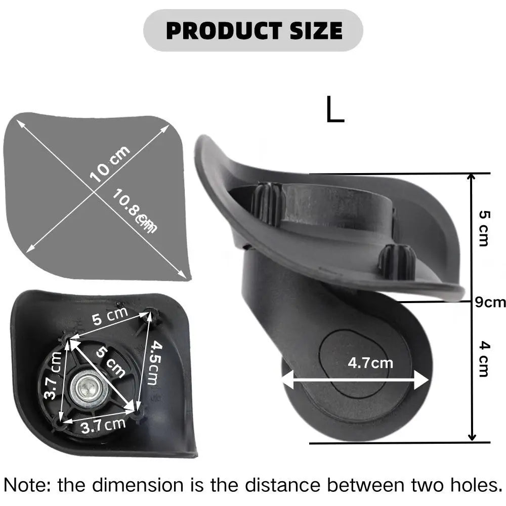 2Pcs Suitcase Wheels Luggage Spinner Caster Silent  Luggage Wheels Replacement Wheels Customs Box Trolley Accessories Hot