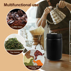 Coffee Beans Vacuum Sealed Jug 304 Stainless Steel Food Keep Fresh Storage Container Kitchen 1200ml Coffee Vacuum Canister