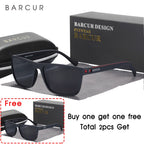 BARCUR Design TR90 Sunglasses Men Polarized Light Weight Sports Sun Glasses Women Eyewear Accessory Oculos UVAB Protection