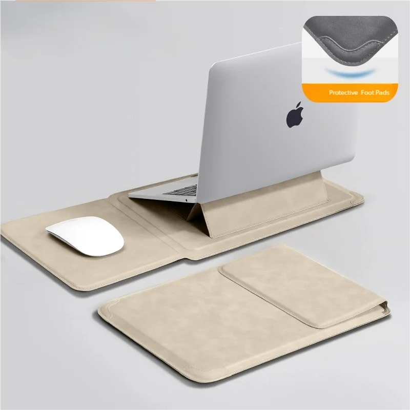 Laptop Sleeve Case 13 14 15 15.6 16Inch For HP DELL Bag For Macbook Air Pro 13 13.6 M4 Notebook Case with stand Men Women