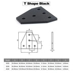 90° corner angle bracket plate, L/T, for 2020/3030/4040 aluminum profile, 4-10pcs