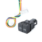 1 PC Green LED Car Dual Switch Fog Lights Radar Power Supply LED DRL Headlight On Off Switch Button Fit for Nissan X-TRAIL 2023
