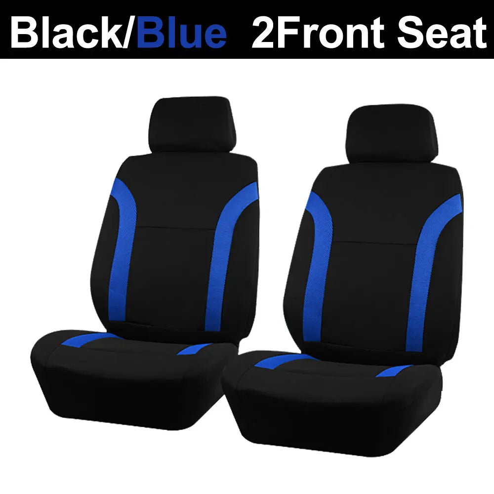 Universal breathable car seat covers air mesh + polyester fabric, 2 front seats or 5 seat set