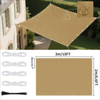 Waterproof UV Protection Canopy Outdoor Sun Shade Sail with Grommets 2/3/4/5M for Outdoor Garden Pool Patio Sunshade Cloth Tent