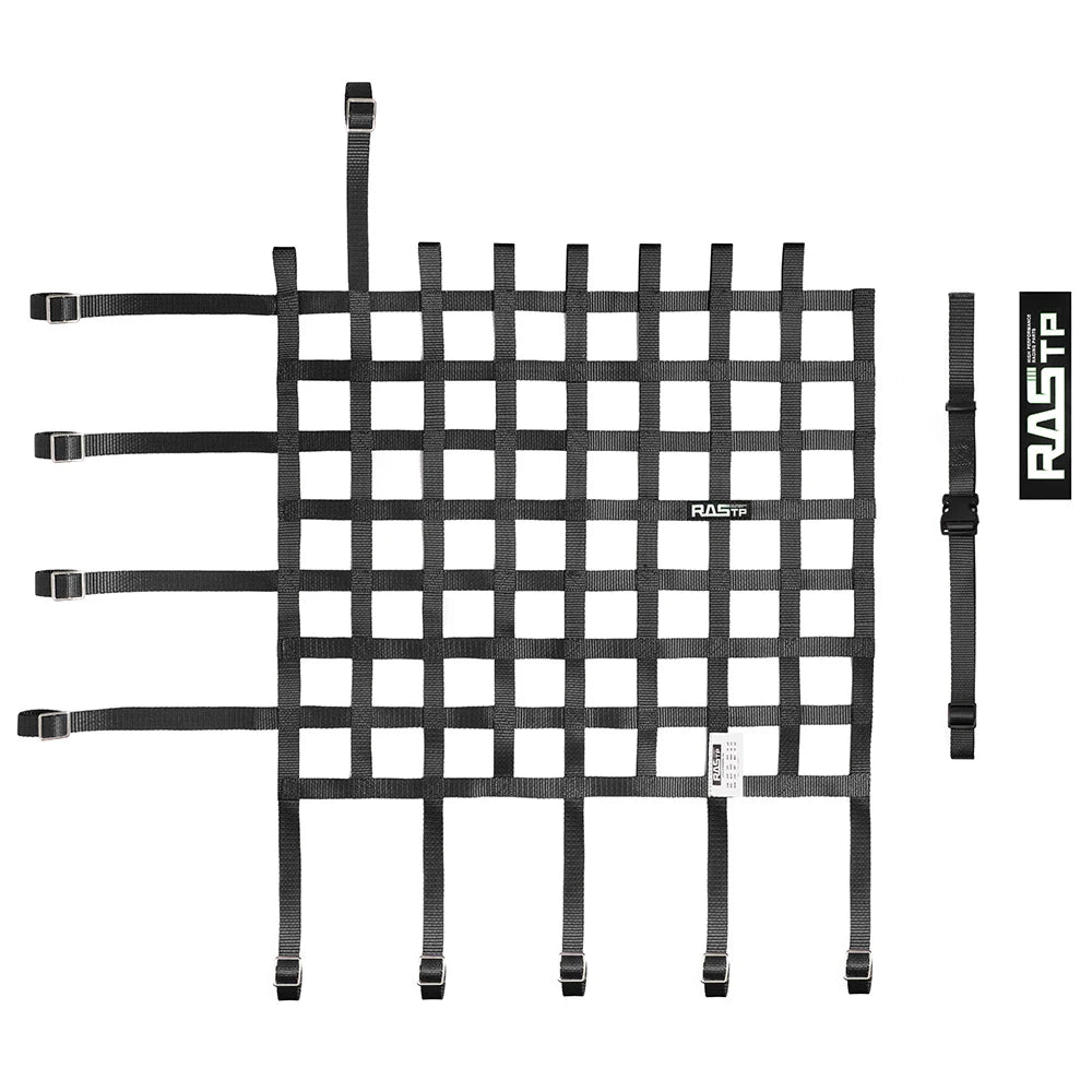 RASTP-Universal 45/50CM*60CM-2CM Nylon Car Racing Window Net Racing Rally Safety Equipment Window Protect Belts Safety BAG054