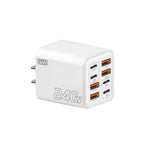 2026 New 240W Multi Port Charger Pd Smartphone Super Fast Charging 4usb-4type-C Charging Head EU US UK Adapter