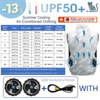 G-MACHT Summer Cool Vest Wearable Cooling Fan Vest Air-conditioned Clothes Usb Cooling For Outdoor Work Fishing Short Sleeve