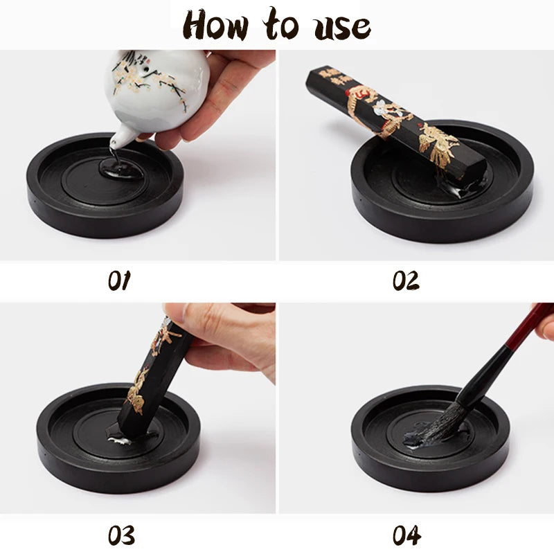 Chinese Calligraphy Ink Stone Handmade Ink Stick for Calligraphy and Painting Ink Bar Brush Painting Paint Calligraphy Ink Block