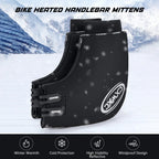 Windproof Bike Handlebar Covers Bike Heated Handlebar Mittens Temperature Adjustable Windproof Cycle Gloves for Mountain