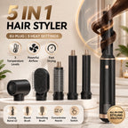 Multi-In-One Hair Dryer Styler, Hot Air Comb, Detachable Brush, Straightening & Curling Dual-Use, Household Hair Styling Tool