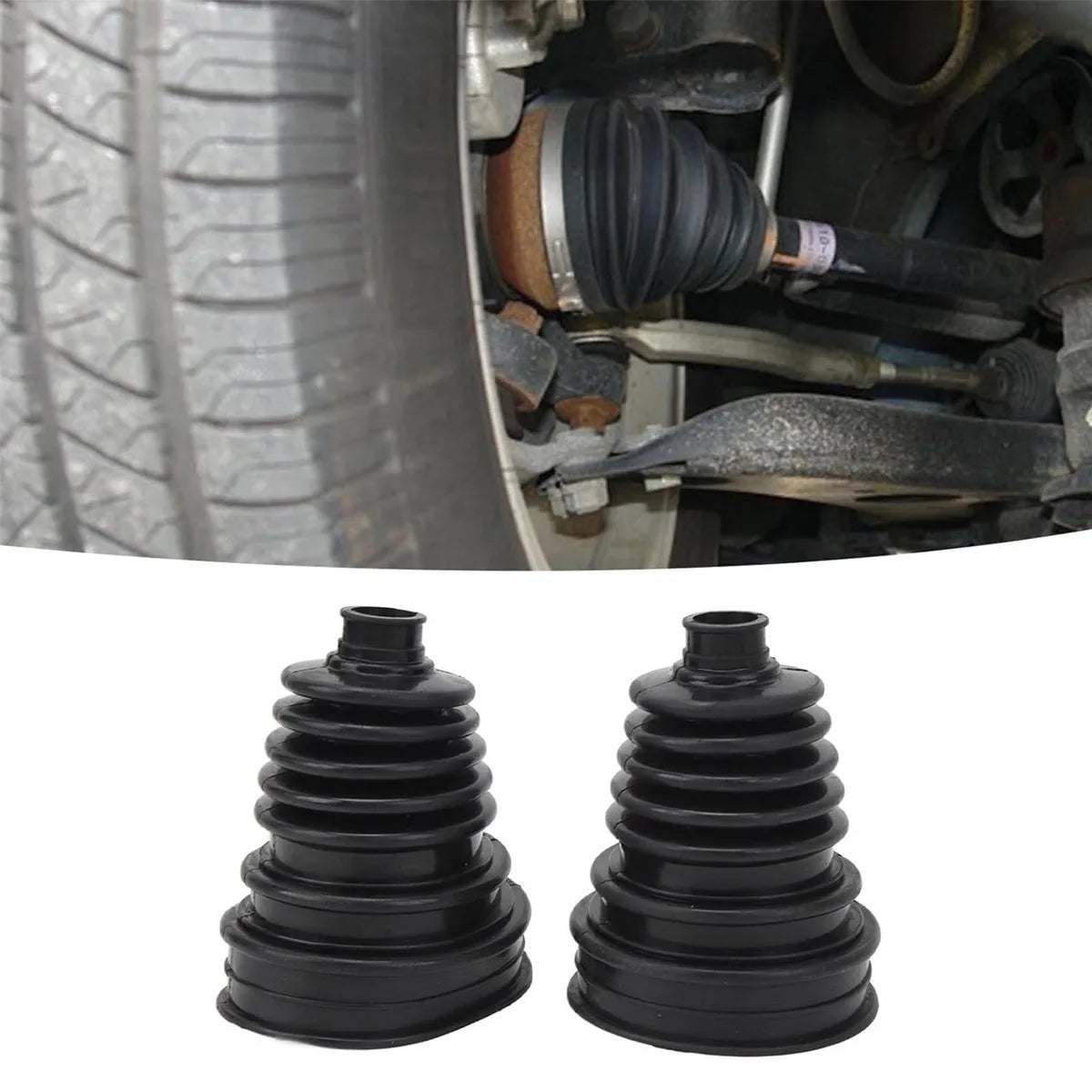 HOMEFISH Car Ball Cage Cover, Half Axle Ball Cage Dust Cover, Universal Non Removable Outer Ball Cage Cover Repair Kit