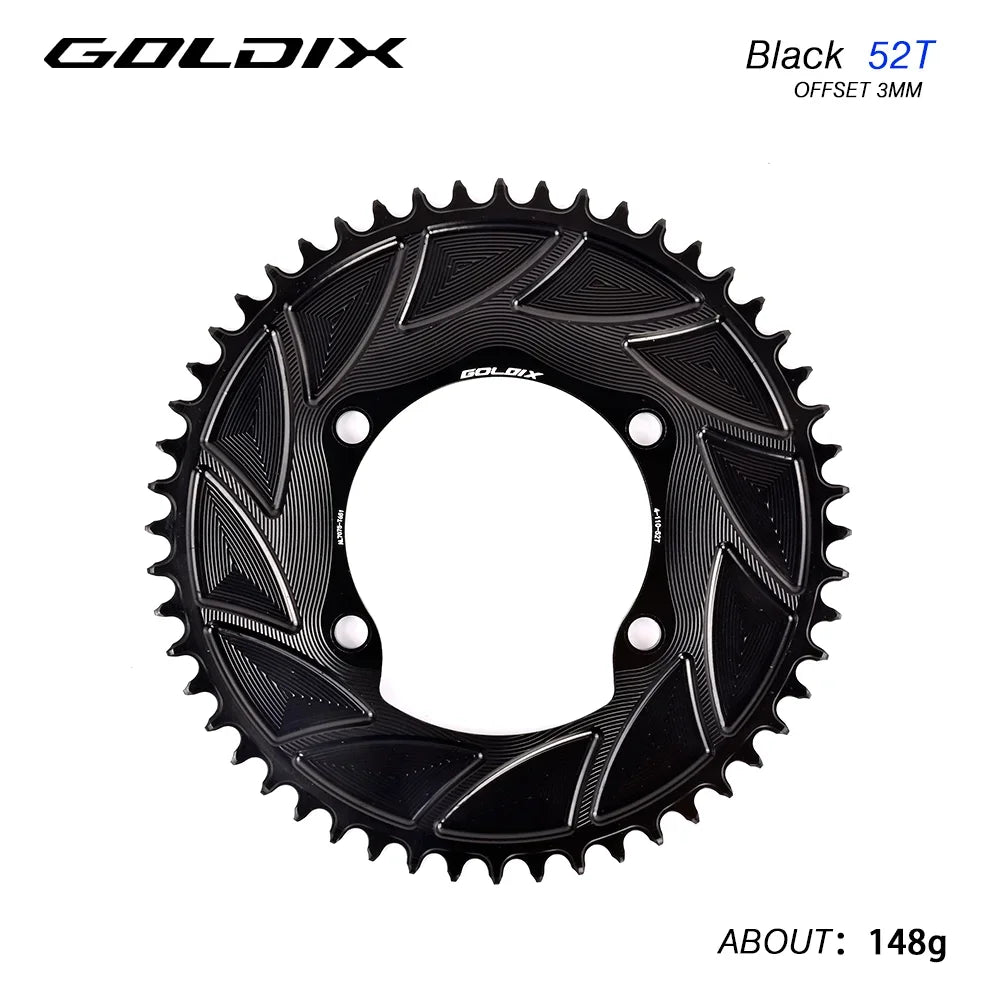 GOLDIX Road Bike Gravel Bike Single Chainring 110BCD Suitable for Shimano R7000 R8000 R8100 R9200 Suitable for Crank Power Meter